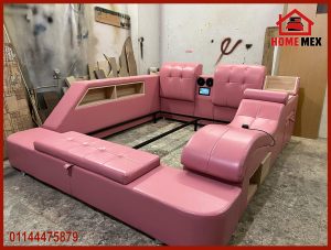 سرير متعدد الوظائف مودرن كود(53.Bed).سرير سمارت كامل بالمساج وسماعات وبلوتوث-مصنع home-mex